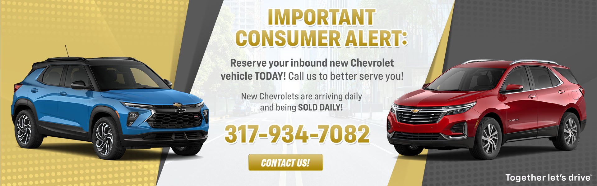 New Chevrolets Arriving Daily